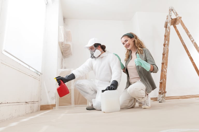 Industrial hygienist mold testing and assessment